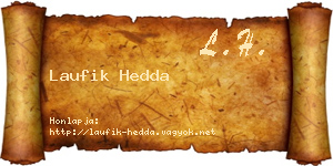 Laufik Hedda névjegykártya